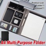 A4 Multifunctional Business File Folder Sturdy for Office Document Paper Storage