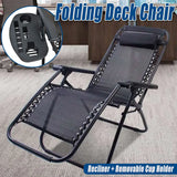 Cool Black Self-produced Nap Folding Recliner Office Lunch Beach Chair