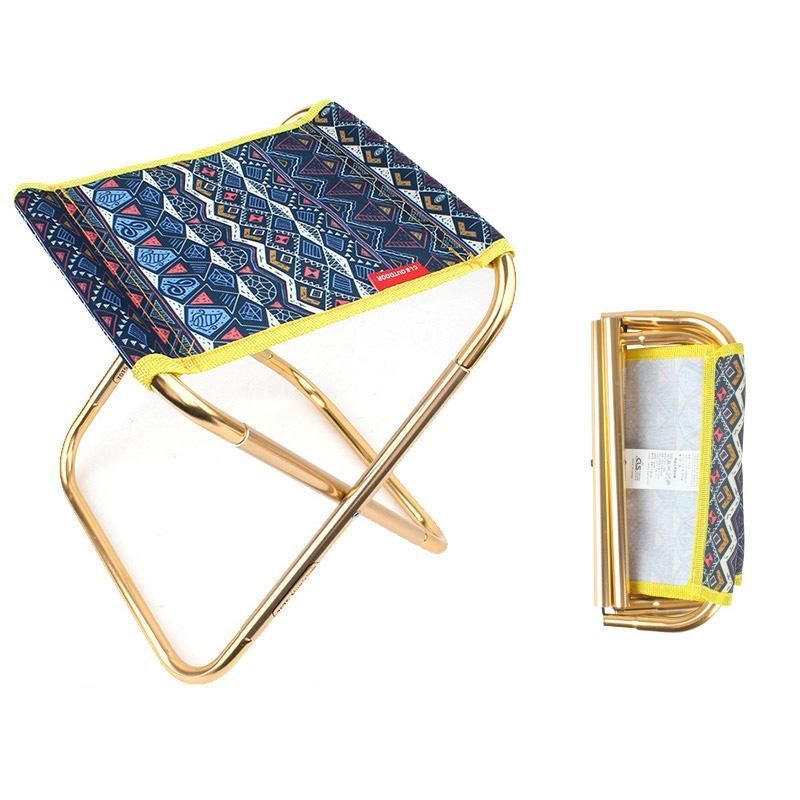 Folding Camping Chair Portable Fishing Stool Lightweight Outdoor Travel Seat - Blue