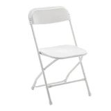 Plastic Folding Chair Office Meeting Chair Staff Training Leisure Chair - White