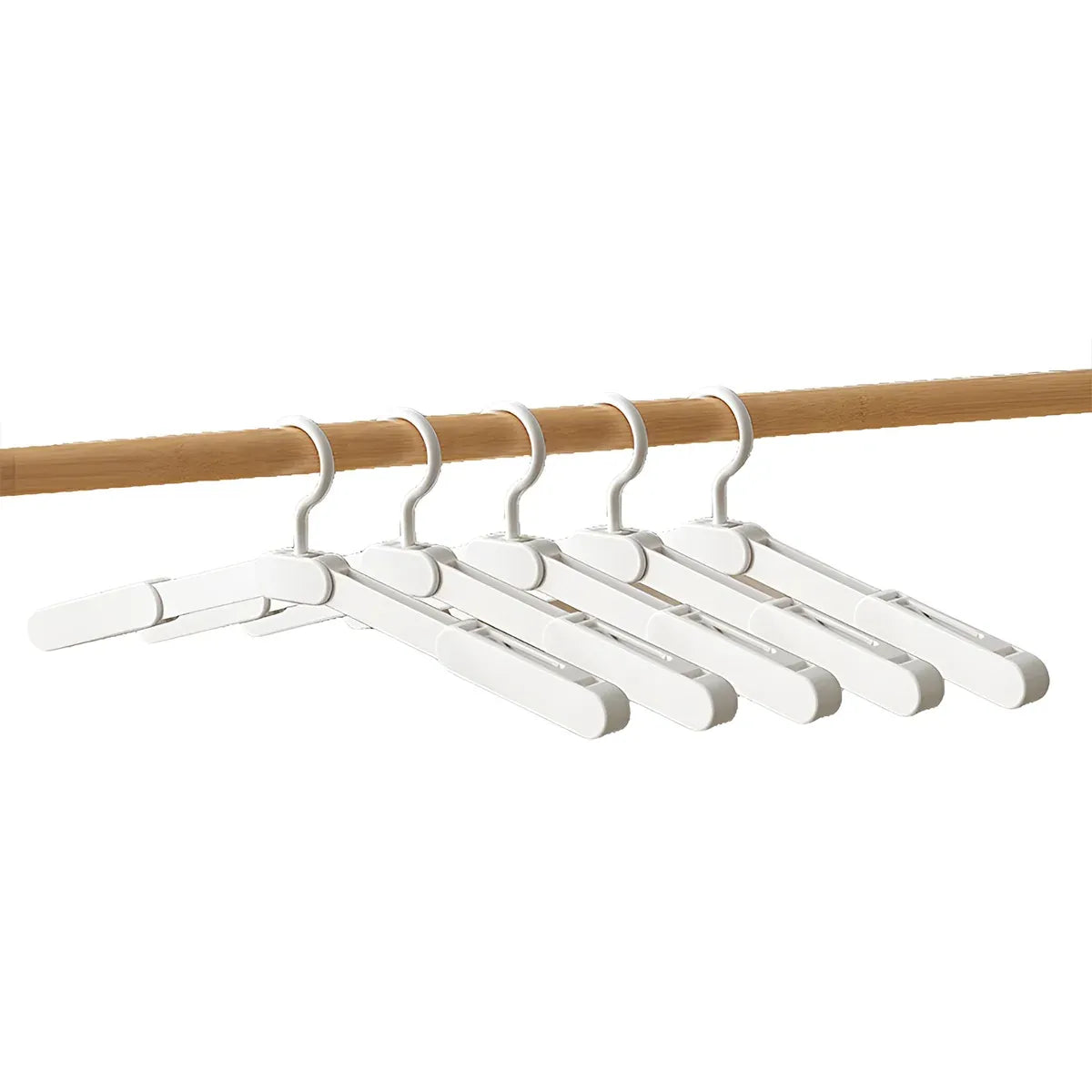 5PCS Portable Foldable Hangers Durable Plastic for Closet Laundry Space Saving - No clothes clip