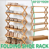 6 Tier Folding Shoe Rack Home Shoe Storage Organizer Space Saving for Shoes