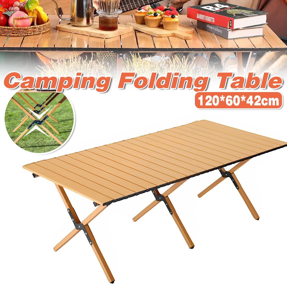 Folding Table Portable Picnic Camping Table Egg Roll Multi Function Outdoor