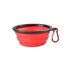 Foldable Silicone Pet Bowl Portable Travel Feeder for Dog and Cat - Red