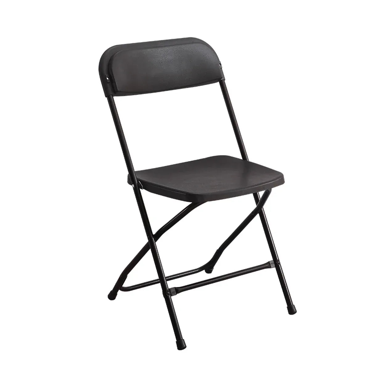 Plastic Folding Chair Office Meeting Chair Staff Training Leisure Chair - Black