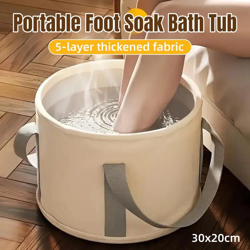 Collapsible Foot Soak Bucket Portable Insulated Foot Soak Bag for Relaxation