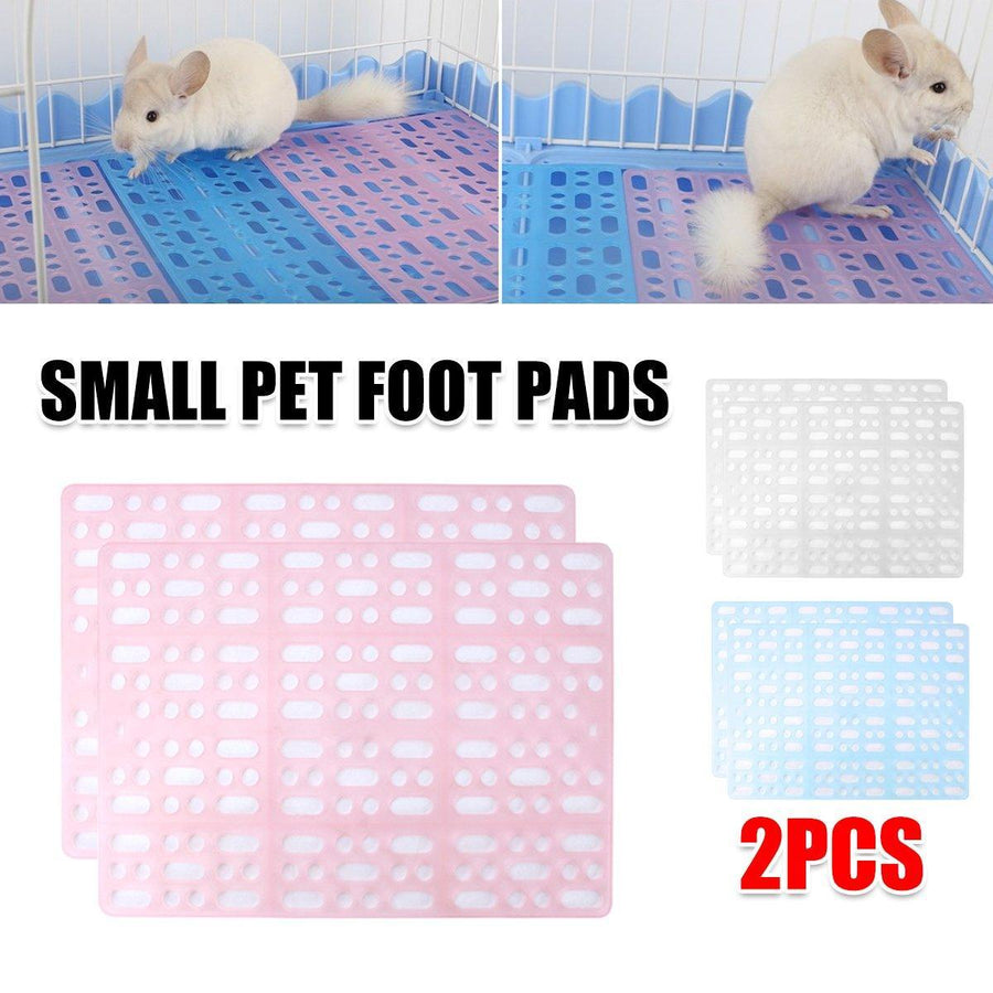 2pcs Rabbit Foot Mat Large Plastic Cage Mat for Guinea Pig Pet Cage Accessories - White