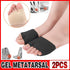 2x Gel Metatarsal Pads Sleeve Ball Of Foot Cushions Metatarsalgia Sore Forefoot - 1 pair Black (S)