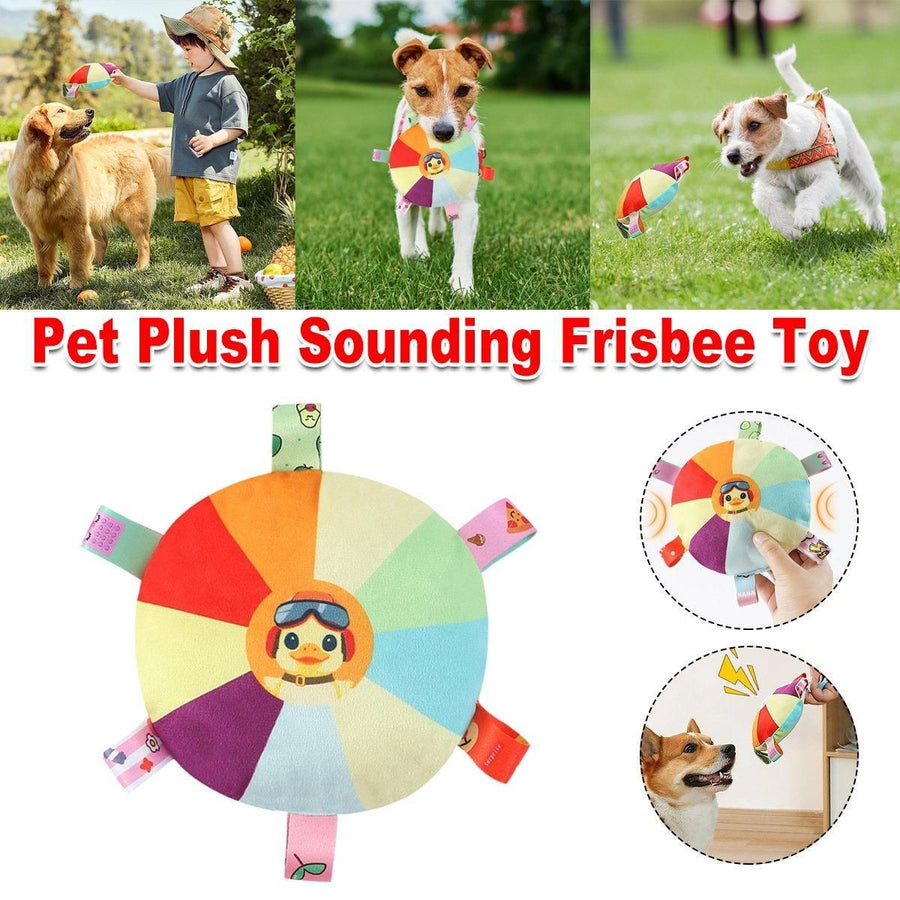 Interactive Dog Frisbee Puppy Teething Toy Pet Training Fetch Toy Outdoor