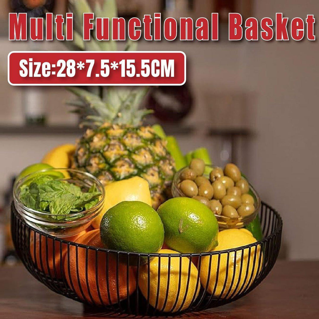 Multi Functional Wire Storage Basket Fruit Vegetable Holder for Kitchen Counter