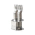 Elegant 304 Stainless Steel Fruit Forks Set of 6 For Home Dessert Cake Use - Silver