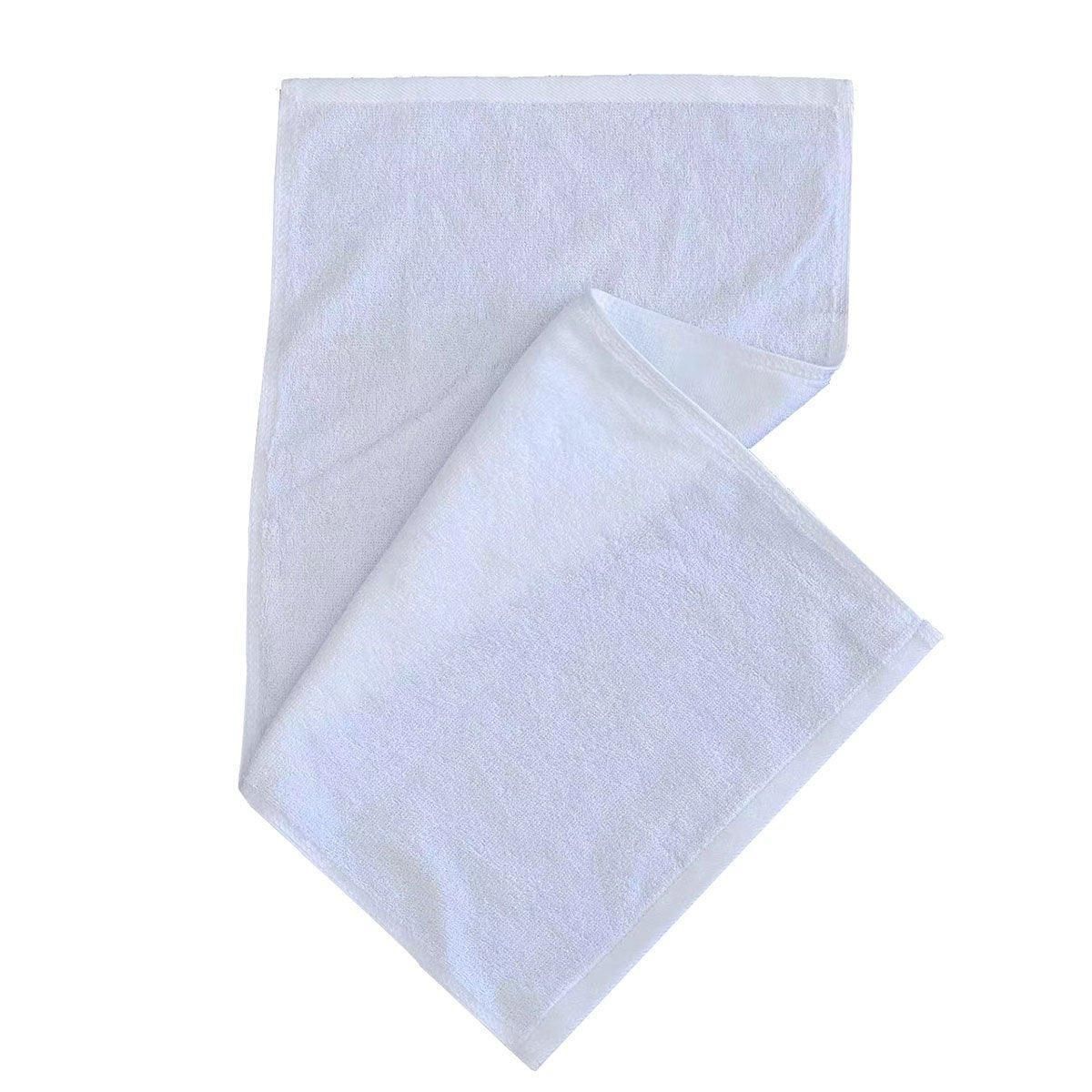 6pcs Absorbent White Bath Towels for Hotel Guesthouse Bathroom Home Use Set - Pearl satin-180g