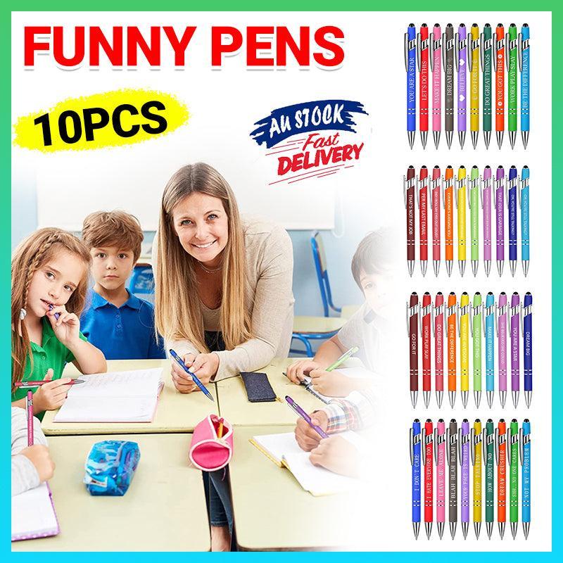 Funny Pens Swear Word Pen Set Black Ink Writing Pen Funny Office Diary Gift - Set B