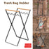 Outdoor Portable Wooden Folding Garbage Rack Picnic Barbecue Plastic Bag Holder