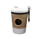 Pet Waste Bag Dispenser Portable Dog Poop Bag Holder Outdoor Cleaning Accessory - White