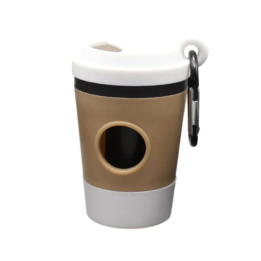 Pet Waste Bag Dispenser Portable Dog Poop Bag Holder Outdoor Cleaning Accessory - White