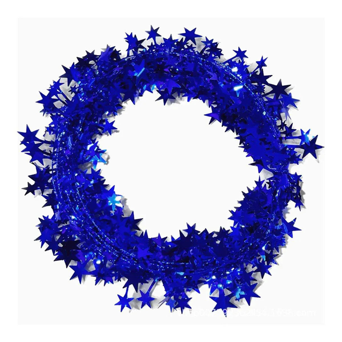 10pcs Christmas Wreath Decorations Festive Holiday Door Hanging Ornament Set - Blue