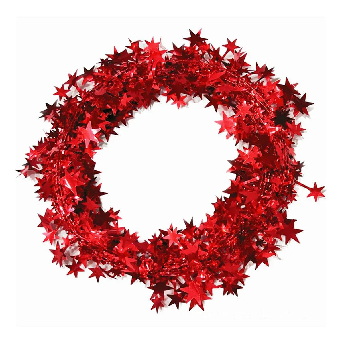 10pcs Christmas Wreath Decorations Festive Holiday Door Hanging Ornament Set - Red