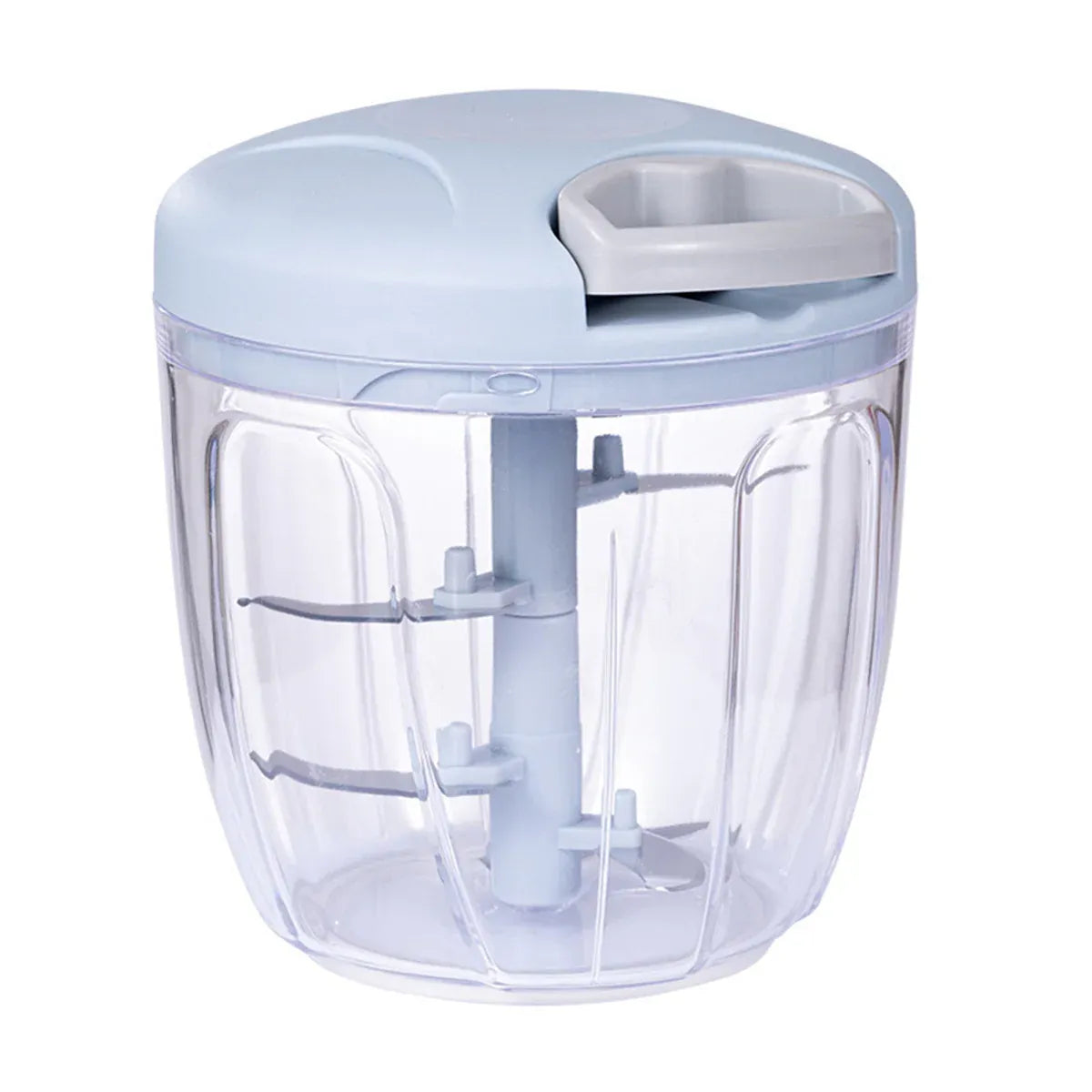 900ml Manual Meat Mincer Garlic Chopper Rotate Garlic Press Crusher Meat Grinder - Blue