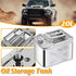 Stainless Steel Fuel Oil Drum Tank Silver 20L Diesel Gasoline Storage Container