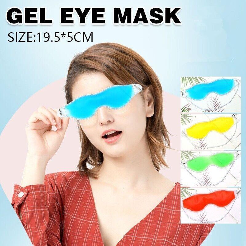 Blue Relaxing Gel Eye Mask Cold Pack Warm Hot Heat Ice Cool Pad Puffiness Headache - 1PC