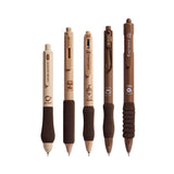 5pcs Quick Dry Ballpoint Pen Smooth Writing Instrument Office School Supplies - Coffee