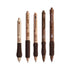 5pcs Quick Dry Ballpoint Pen Smooth Writing Instrument Office School Supplies - Coffee