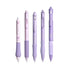5pcs Quick Dry Ballpoint Pen Smooth Writing Instrument Office School Supplies - Purple