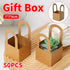 50 Pack Kraft Paper Gift Boxes with Handles Succulent Favour Boxes Party Packaging