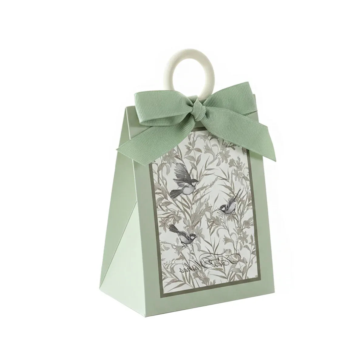 50PCS Gift Bags 3 Colours Aesthetic French Forest Theme Party Packing Bags - Green