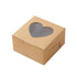 50Pcs Clear Window Dessert Cake Packaging Gift Box Bakery Treat Party Treat Box - Kraft