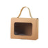 25Pcs Creative Window Gift Box Handle Cardboard Packaging Party Retail Box - Kraft