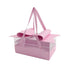 5PCS Bow Gift Box Transparent PVC Design with Ribbon Wedding Party Favor Boxes - Pink