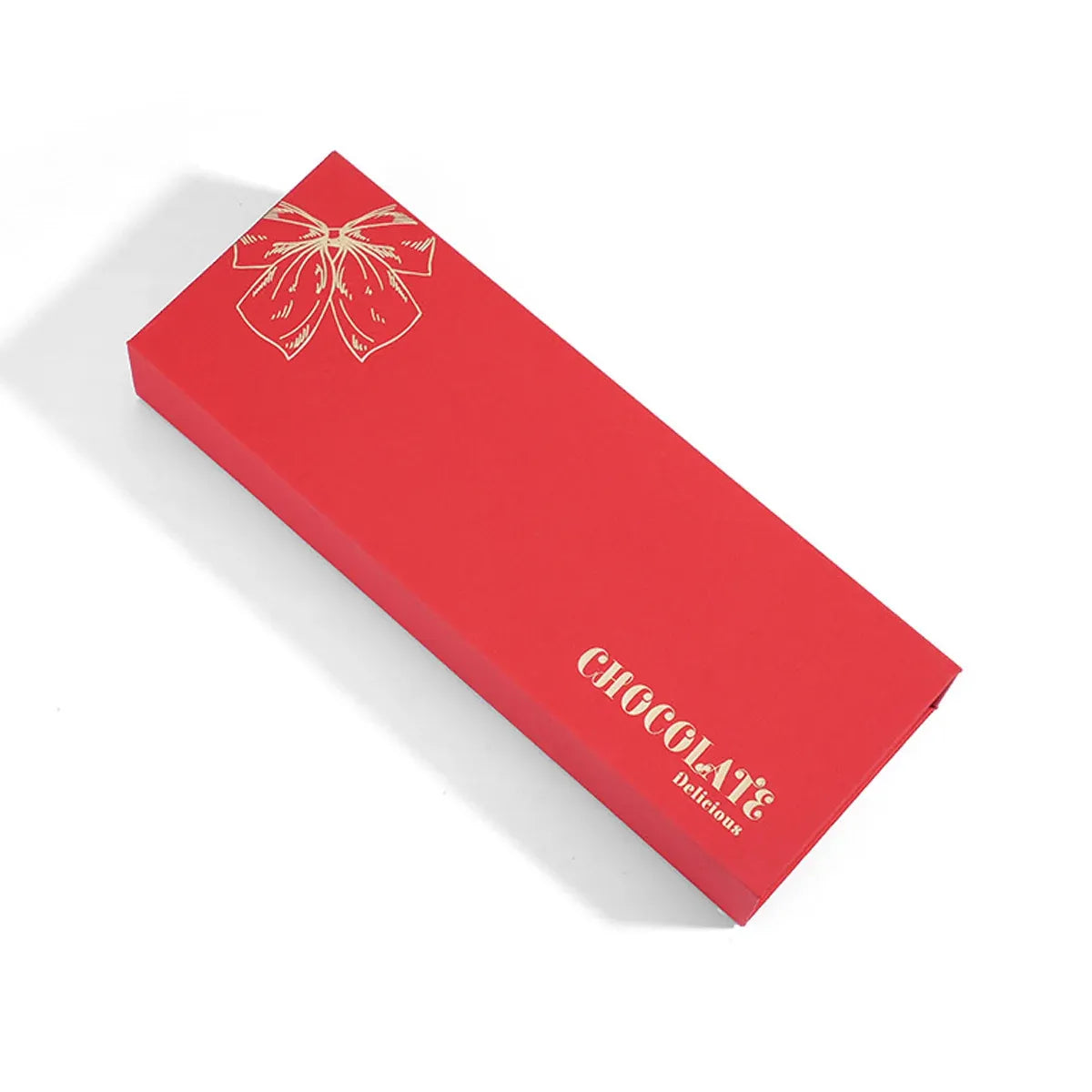 Chocolate Gift Box 5pcs Book Style Clamshell 12 Slot Hardbound Packaging Boxes - Red