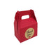3 Packs Handheld Kraft Paper Gift Boxes with Thank-you Stickers Party Favor Use - Red