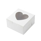 50Pcs Clear Window Dessert Cake Packaging Gift Box Bakery Treat Party Treat Box - White