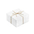 10Pcs Kraft Gift Boxes Set with Jute Rope 8x8x4 Inch Party Favour Packaging - White