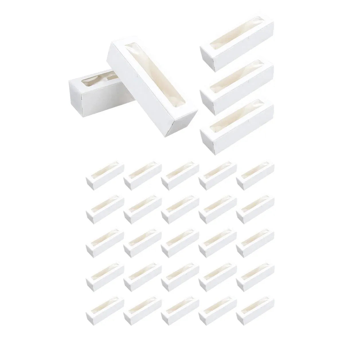 30 Pcs Kraft Paper Window Box Cardboard Gift Packaging Bakery Party Favour Box - White