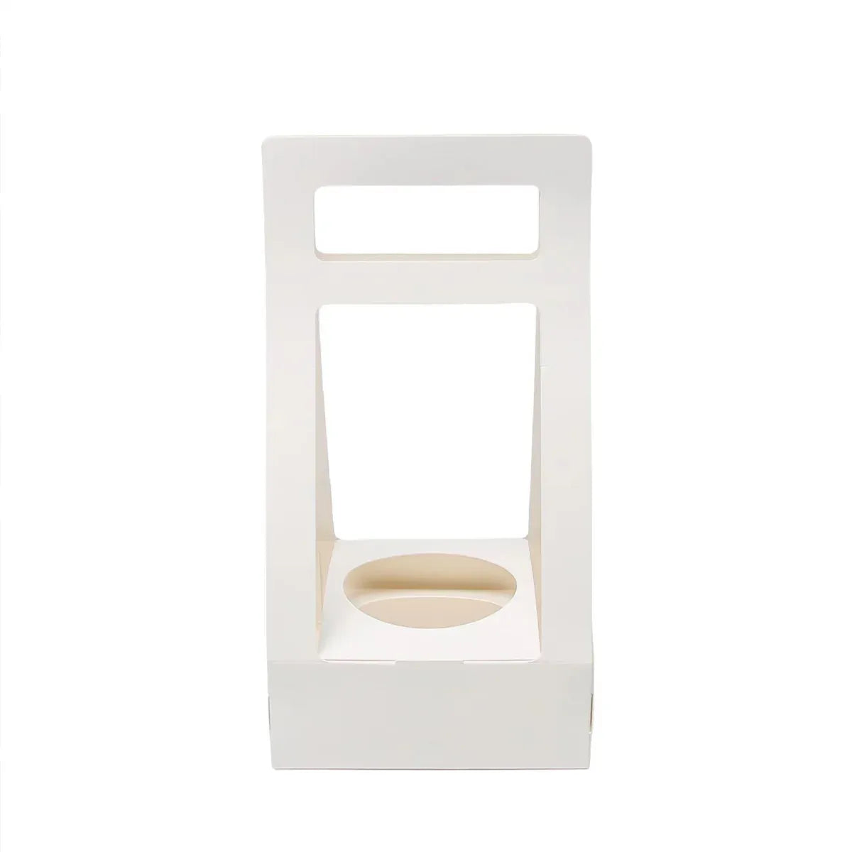30PCS Flower Gift Packaging Boxes with Handle Durable Birthday Wedding Favors - White