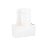 50PCS Handheld Double Cup Holder Sturdy Portable for Coffee Beverages Takeaway - White