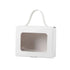 25Pcs Creative Window Gift Box Handle Cardboard Packaging Party Retail Box - White