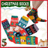 Christmas Socks Santa Reindeer Snowman Pattern Xmas Party Gift Stockings - Deer