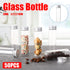 50PCS 20ml Silver Aluminum Lid Glass Storage Bottles Small Item Organiser Use