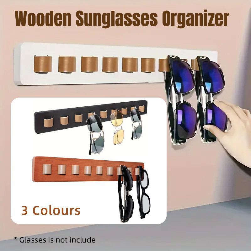 Wall Mount Glasses Storage Rack for Sunglasses Organizer Home Display Rack - White