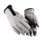 Winter Warm Windproof Waterproof Anti-Slip Thermal Touch Screen Gloves Unisex M Size - Grey