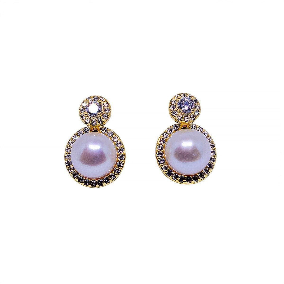Exquisite French Style Socialite Earrings Fashion Jewelry Elegant Statement - Gold