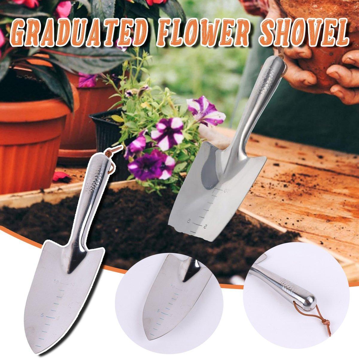 Stainless Steel Scale Spade Gardening Shovel Small Gardens Succulents Plant Tool