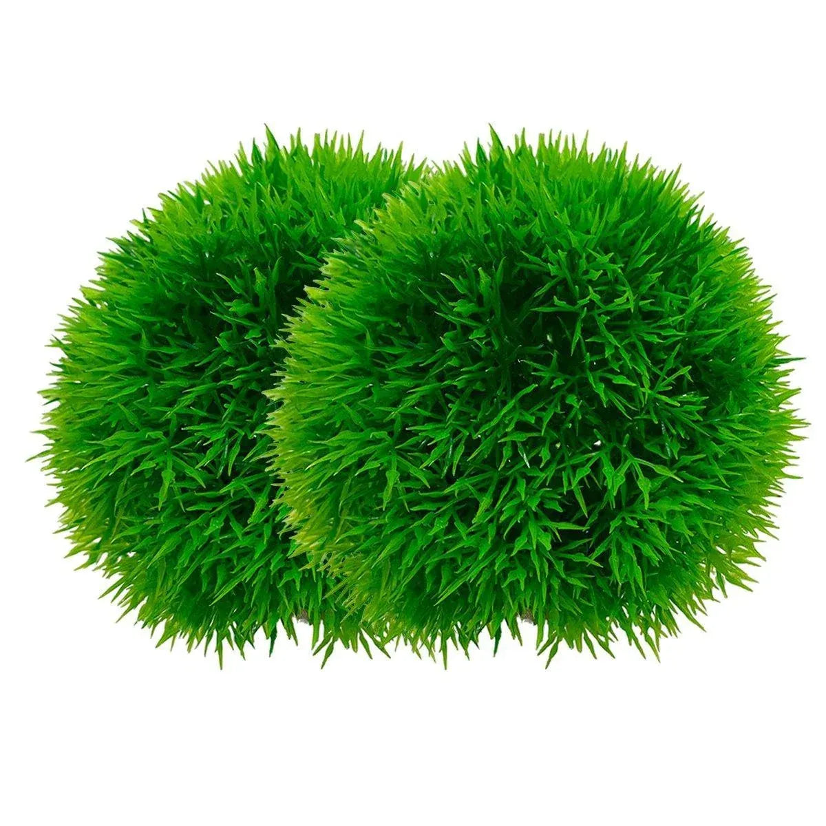 Aquarium Fish Tank Landscape Decoration Plastic Simulation Grass Flower Ball - Large-2pcs