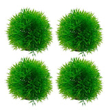 Aquarium Fish Tank Landscape Decoration Plastic Simulation Grass Flower Ball - Small-4pcs
