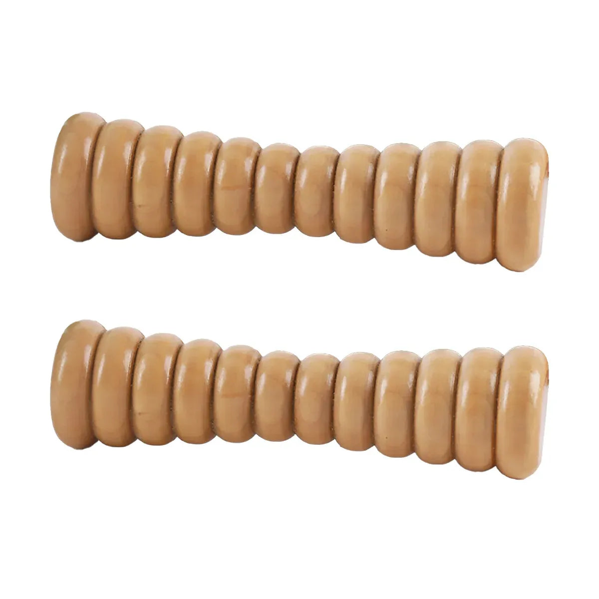 Wooden Foot Massage Roller Stick Manual Massager Tool for Feet Legs Arms - 18.5x4x4cm-2pcs